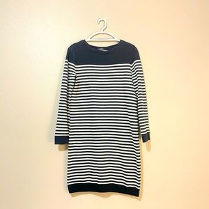 A.P.C Dress, Size: S, Color: Navy Blue, White